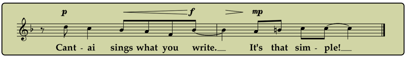 Cantai sings what you write